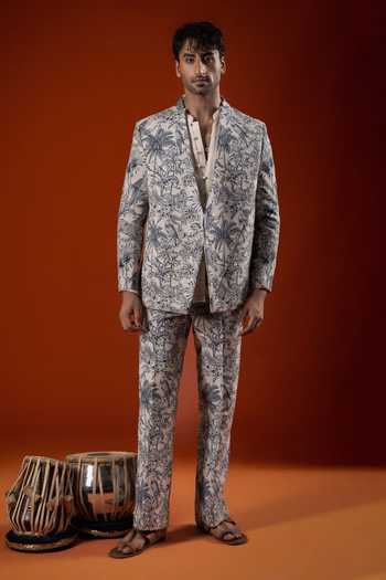 Sanchit Sharma Botanical Print Blazer Set 
