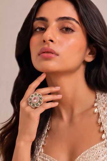 Buy Mnsh Pink Fairy Cubic Zirconia Ring Online at Aza Fashions Buy_Mnsh_Pink Fairy Cubic Zirconia Ring _Online_at_Aza_Fashions