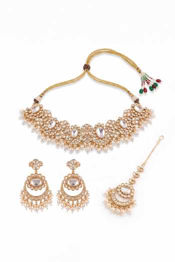 Mnsh Noor Mahal Polki Choker Set 