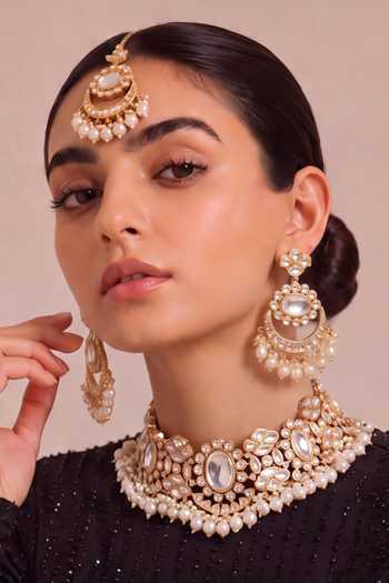 Mnsh Noor Mahal Polki Choker Set 
