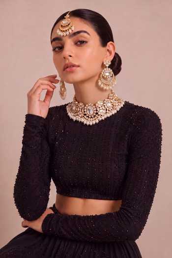 Buy_Mnsh_Gold Plated Noor Mahal Polki Choker Set 