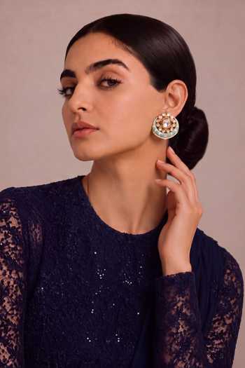 Buy Mnsh Gold Plated Crescent Shaped Stud Earrings Online at Aza Fashions Buy_Mnsh_Gold Plated Crescent Shaped Stud Earrings _Online_at_Aza_Fashions