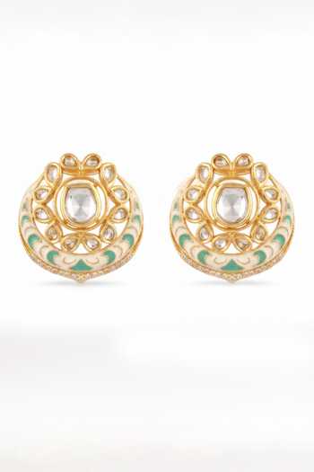 Mnsh Crescent Shaped Stud Earrings 