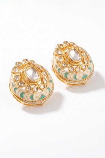 Buy Mnsh Gold Plated Crescent Shaped Stud Earrings Online at Aza Fashions Buy_Mnsh_Gold Plated Crescent Shaped Stud Earrings _Online_at_Aza_Fashions