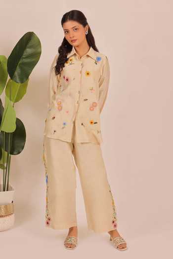 Myra Clothing Line Floral Embroidered Kurta & Pant Set 