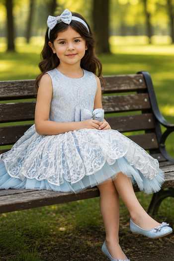 Buy Pooja Wang Blue Lace Belle Dress Online at Aza Fashions Buy_Pooja Wang_Blue Lace Belle Dress _Online_at_Aza_Fashions