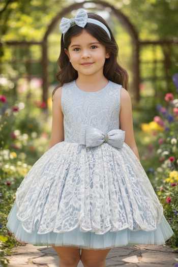 Shop Pooja Wang Blue Lace Belle Dress Online at Aza Fashions Shop_Pooja Wang_Blue Lace Belle Dress _Online_at_Aza_Fashions