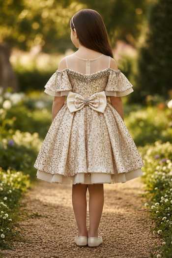 Pooja Wang Golden Belle Embellished Dress 