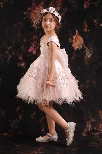 Pooja Wang Zane Feather Embellished Dress 