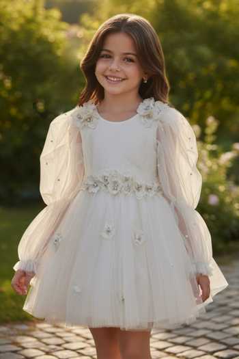 Pooja Wang Net Embroidered Dress 