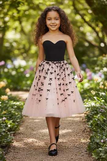 Pooja Wang Blush Bow Colorblock Dress 