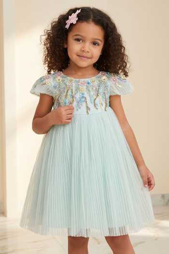 Pooja Wang Enchanted Garden Embroidered Dress 