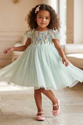 Pooja Wang Enchanted Garden Embroidered Dress 