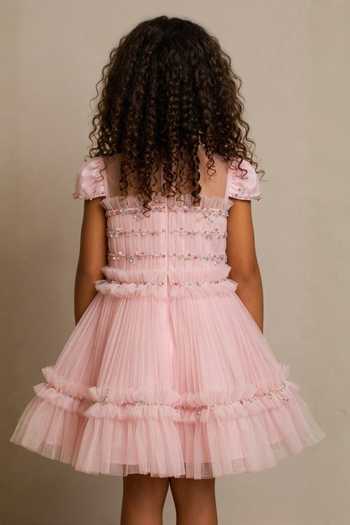 Pooja Wang Crystal Belle Embroidered Dress 
