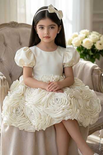 Pooja Wang Ivory Satin, Net Fleur De Lumiere Dress Online at Aza Fashions Pooja Wang_Ivory Satin, Net Fleur De Lumiere Dress _Online_at_Aza_Fashions