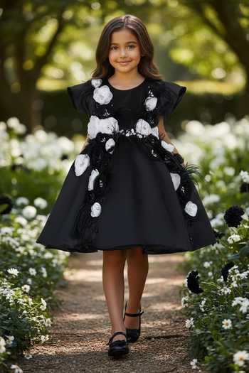 Pooja Wang Moonlit Petals Embroidered Dress