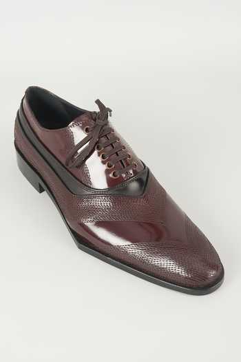 Buy Salil Bhatia Maroon Panelled Leather Vintage Oxford Shoes Online at Aza Fashions Buy_Salil Bhatia_Maroon Panelled Leather Vintage Oxford Shoes _Online_at_Aza_Fashions