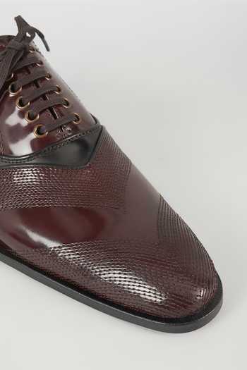 Shop Salil Bhatia Maroon Panelled Leather Vintage Oxford Shoes Online at Aza Fashions Shop_Salil Bhatia_Maroon Panelled Leather Vintage Oxford Shoes _Online_at_Aza_Fashions