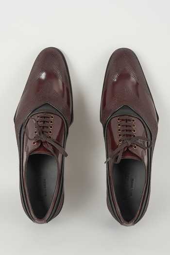 Salil Bhatia Panelled Leather Vintage Oxford Shoes 