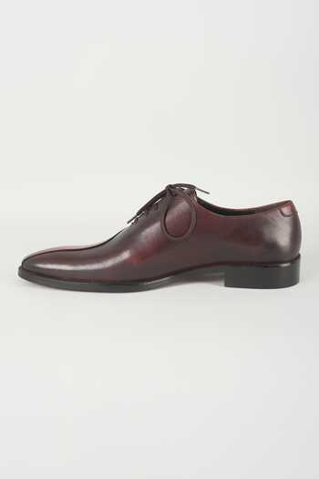 Salil Bhatia Orange Dual Tone Leather Oxford Shoes Online at Aza Fashions Salil Bhatia_Orange Dual Tone Leather Oxford Shoes _Online_at_Aza_Fashions