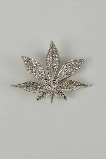 Salil Bhatia Maple Leaf Embellished Brooch 