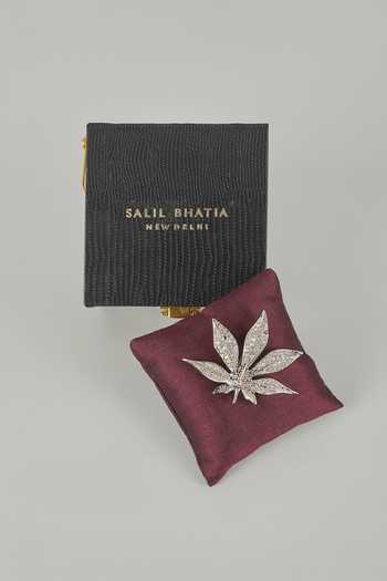 Salil Bhatia Maple Leaf Embellished Brooch 