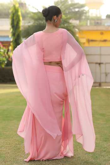 Swati Wadhwani Couture Dabka Embroidered Kaftan & Skirt Set 