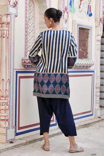 Swati Wadhwani Couture Ajrakh Print Kurta & Salwar Set 