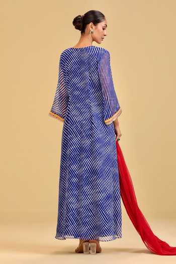Swati Wadhwani Couture Leheriya Pattern Kurta Set 