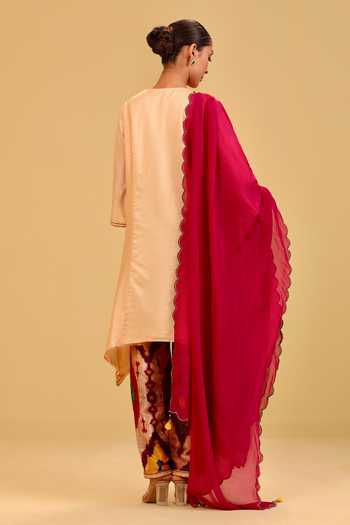 Swati Wadhwani Couture Yoke Embroidered Kurta Set 