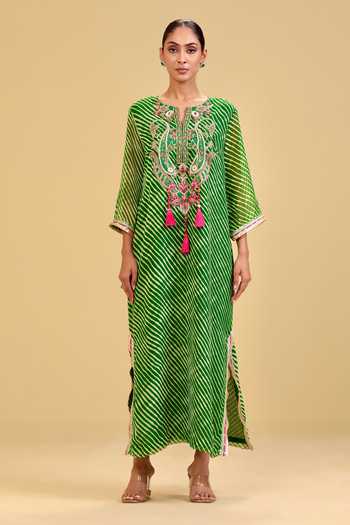 Swati Wadhwani Couture Leheriya Pattern Kaftan 