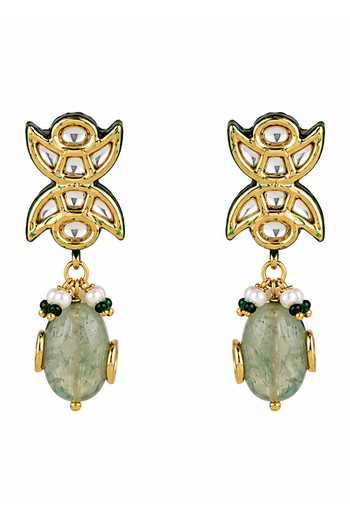 Buy Vivinia By Vidhi Mehra Green Emerald Floral Gemstone Choker Set Online at Aza Fashions Buy_Vivinia By Vidhi Mehra_Green Emerald Floral Gemstone Choker Set _Online_at_Aza_Fashions
