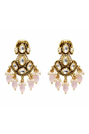 Buy Vivinia By Vidhi Mehra Gold Plated Kundan Pastel Pink Beaded Choker Set Online at Aza Fashions Buy_Vivinia By Vidhi Mehra_Gold Plated Kundan Pastel Pink Beaded Choker Set _Online_at_Aza_Fashions