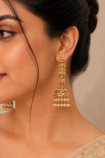 Vivinia By Vidhi Mehra Bar Jhumka Earrings