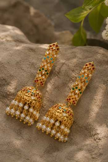 Vivinia By Vidhi Mehra Bar Jhumka Earrings