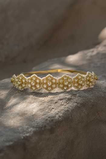 Vivinia By Vidhi Mehra Polki Floral Embellished Headband