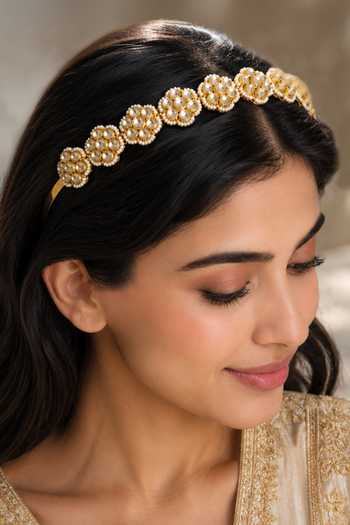 Vivinia By Vidhi Mehra Polki Blossom Embellished Headband