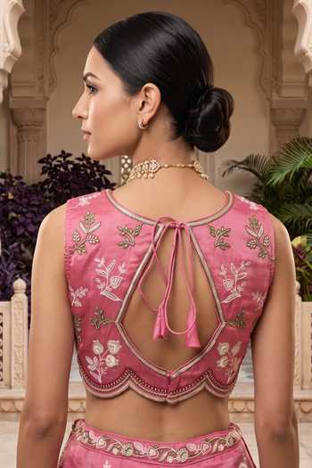 Samyukta Singhania Floral Embroidered Lehenga Set 