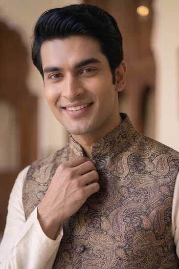 Buy_Dusala_Black Silk Salim Banarasi Zari Waistcoat _Online_at_Aza_Fashions