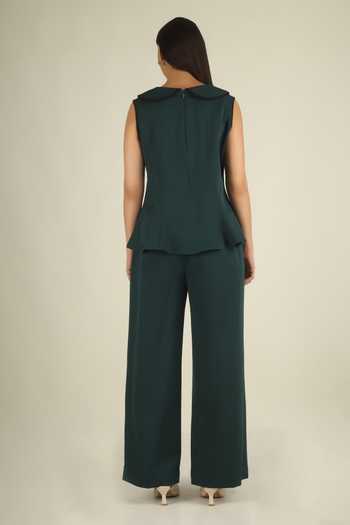House Of Supriya 3D Floral Embellished Top & Pant Set 