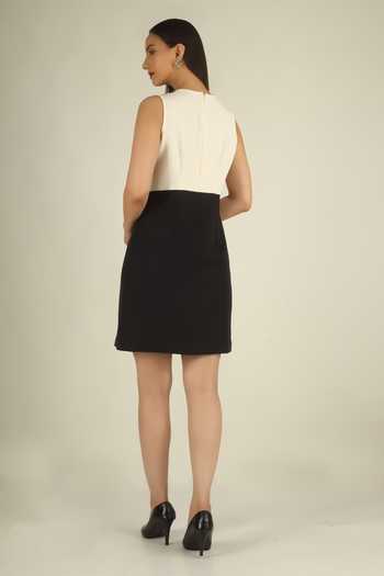 House Of Supriya Hand Embroidered Colorblock Dress 