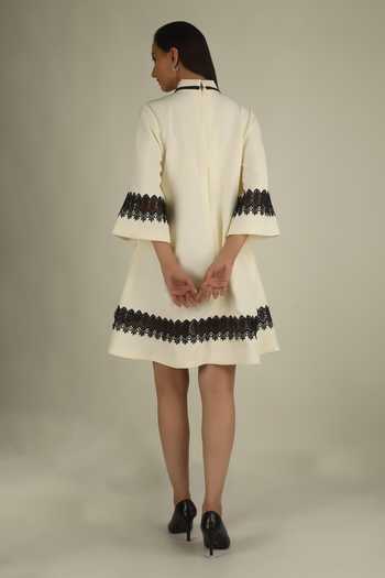 House Of Supriya Floral Applique Work Dress 