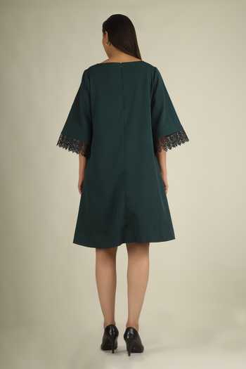 House Of Supriya Floral Applique Embellished Dress 