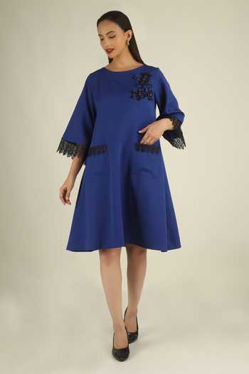 House Of Supriya Floral Placement Embellished Dress 