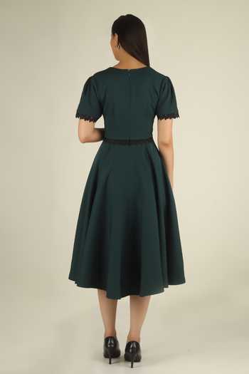 House Of Supriya Floral Applique Dress 