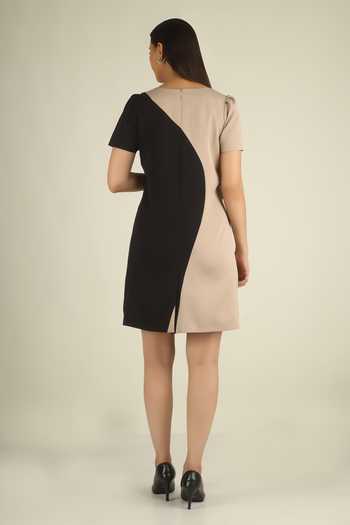 House Of Supriya Colorblock Embellished Dress 