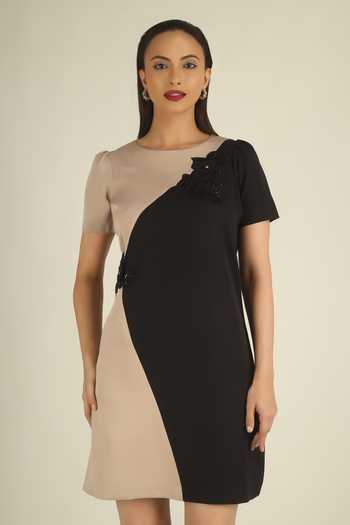 House Of Supriya Colorblock Embellished Dress 