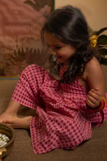 Love The World Today Mishri Rhombus Print Top & Palazzo Set 