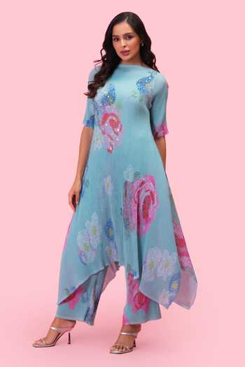 Preeti Mehta Morning Blossom Petals Kurta & Palazzo Set 