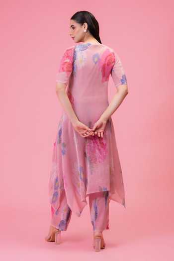 Preeti Mehta Petals Poetry Blush Pink Kurta & Pant Set 